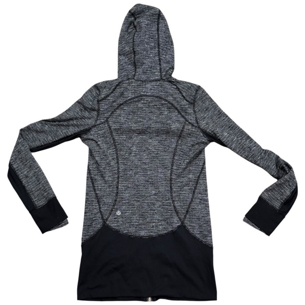 Lululemon Define‎ Jacket Luon Heathered Black Women's Size 6 Slim-Fit Hoodie Zip - Picture 4 of 8